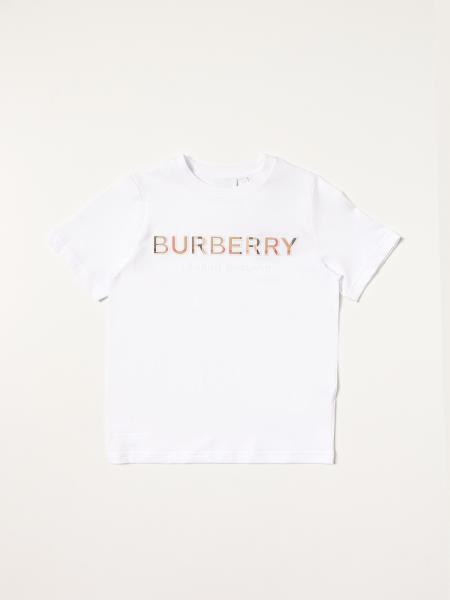 T-shirt Eugene Burberry in cotone con logo ricamato