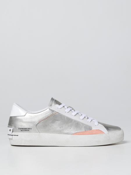 Crime London: Crime London sneakers in worn laminated leather