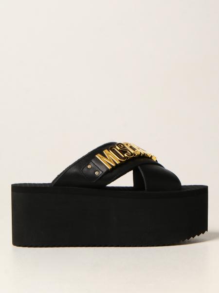 Moschino: Moschino Couture leather platform sandal