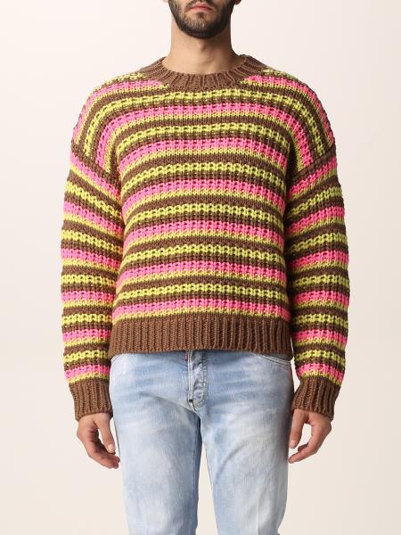 Dsquared2 sweater in striped virgin wool