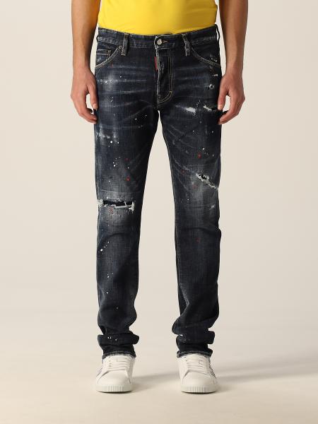 Denim uomo: Jeans Dsquared2 in denim washed con rotture