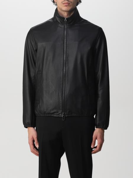 Emporio Armani men: Emporio Armani leather biker jacket