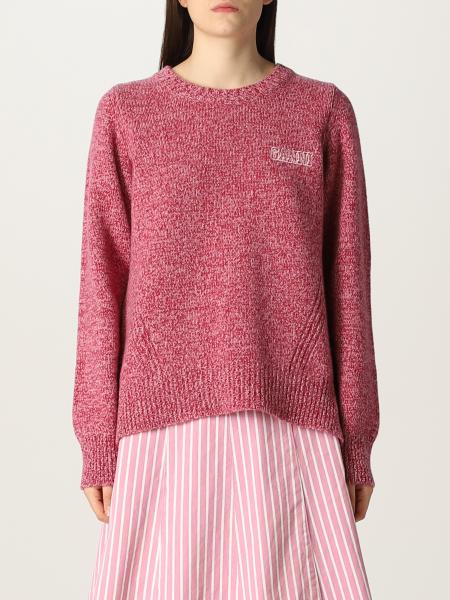 Ganni: Ganni sweater in wool blend with logo
