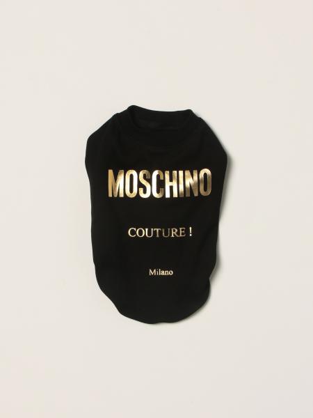 Moschino women: Moschino Couture Pets dog t-shirt with logo