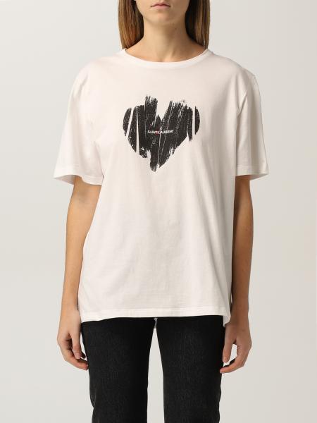 Saint Laurent cotton t-shirt with print