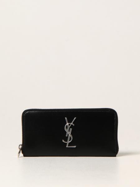 Saint Laurent leather wallet with logo