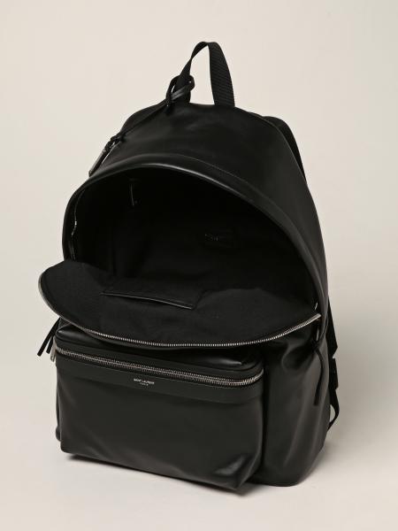 SAINT LAURENT: City smooth leather backpack - Black | Saint Laurent ...