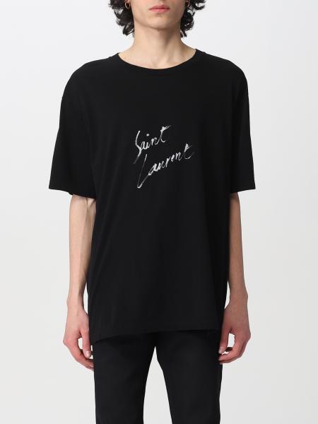 Saint Laurent 男士: Saint Laurent Signature 棉质平纹针织T恤