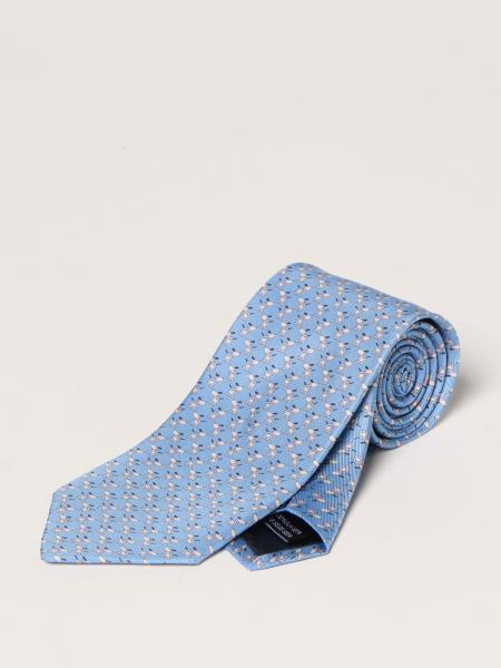 Salvatore Ferragamo silk tie with dogs pattern