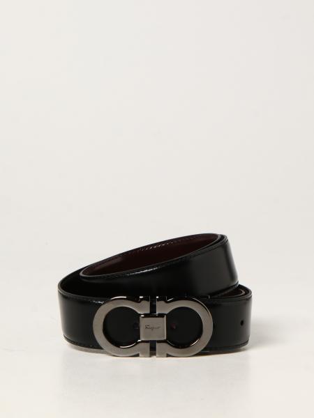 Salvatore Ferragamo men's accessories: Salvatore Ferragamo Gancini reversible leather belt