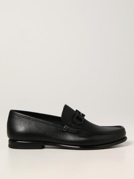 Salvatore Ferragamo Crown grained leather loafers