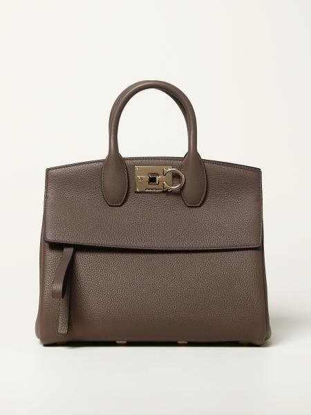 Salvatore Ferragamo bags for women: Salvatore Ferragamo The Studio hammered leather bag