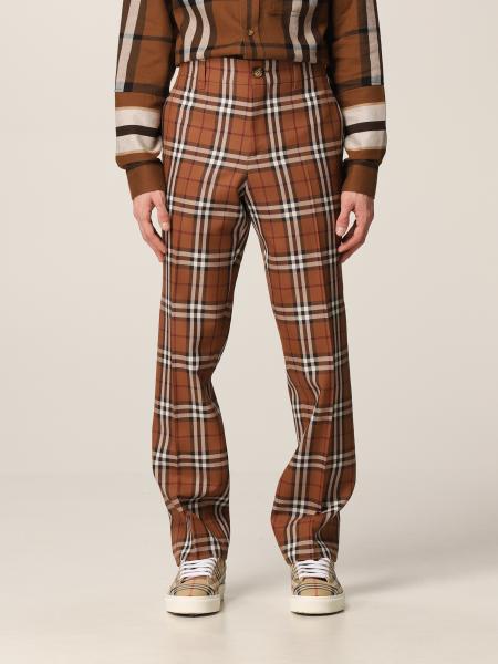 Burberry uomo: Pantalone sartoriale Dover Burberry in lana check