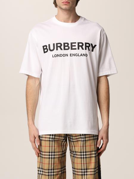 Burberry uomo: T-shirt Burberry in cotone con logo