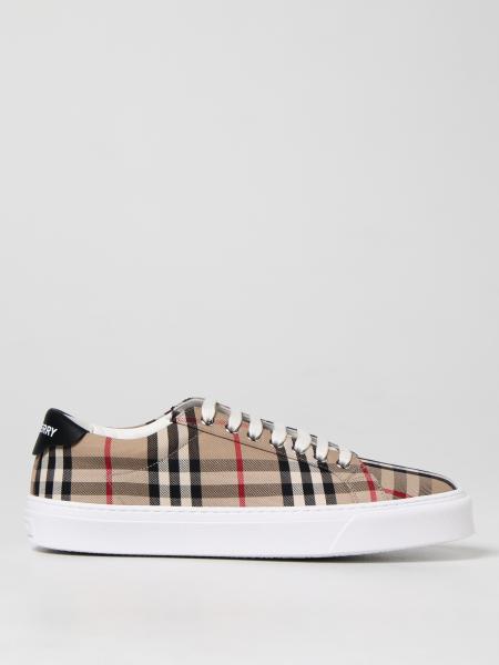 Burberry canvas trainers with check pattern