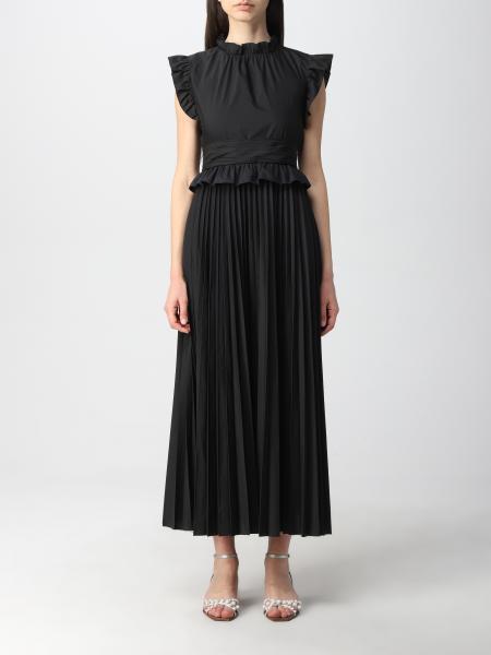 Red Valentino: Red Valentino long pleated dress