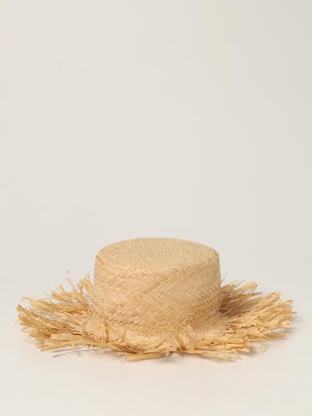 Red straw hat (V) with fringes