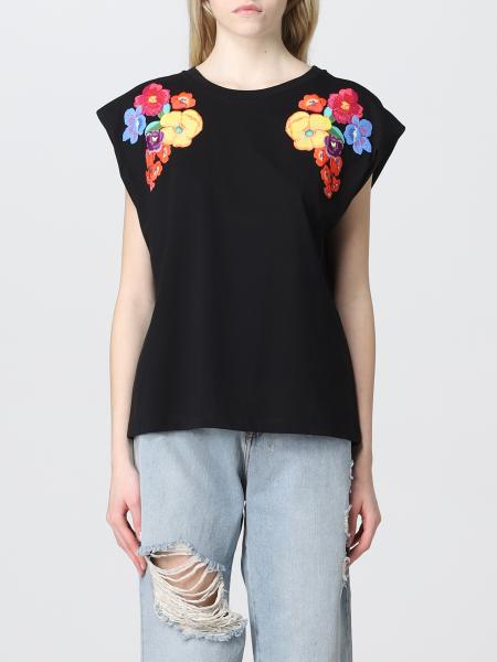 Twinset women: Twinset T-shirt in cotton jersey with embroidery