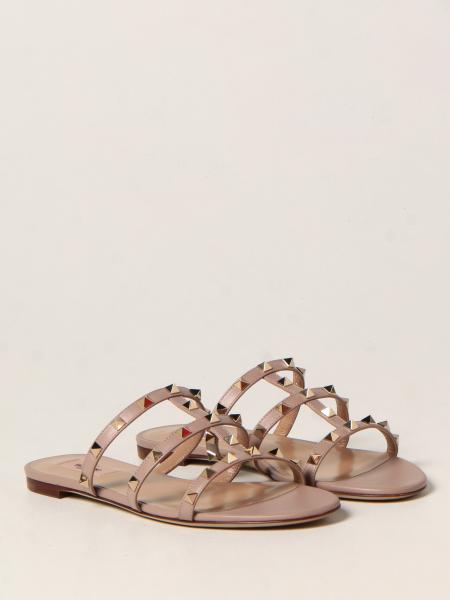 blush pink flat sandals