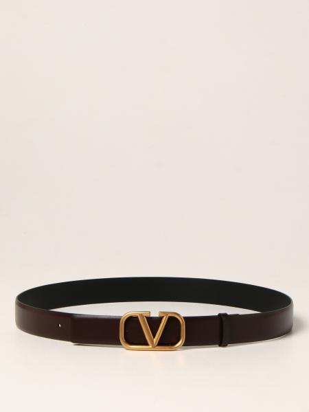 Valentino Garavani reversible leather belt with VLogo buckle