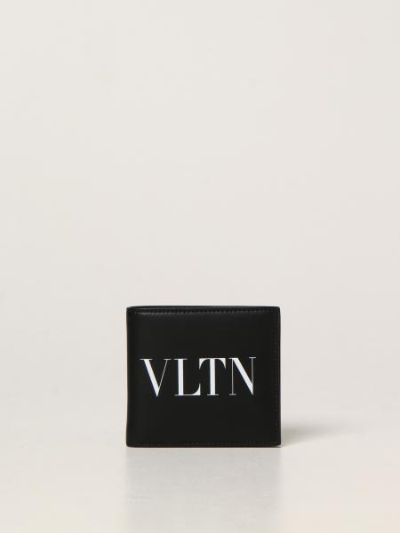 Portafoglio Valentino Garavani in pelle con logo VLTN