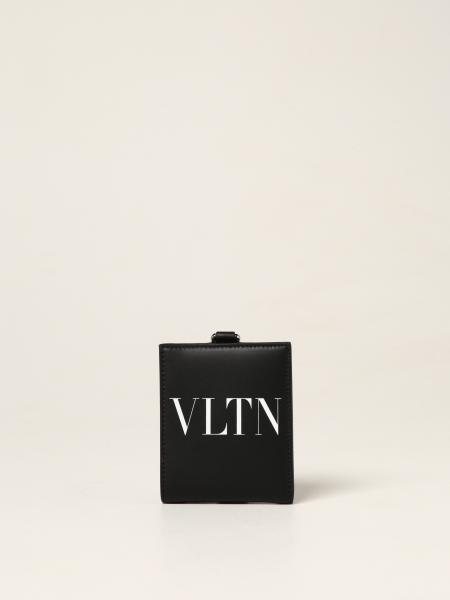 Valentino Garavani: Portafoglio a tracolla Valentino Garavani in pelle con logo VLTN