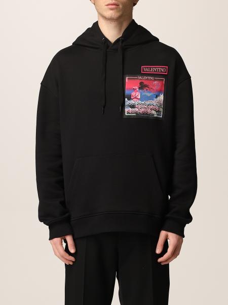 Valentino men's clothing: Neon Universe Valentino sweatshirt with graphic print