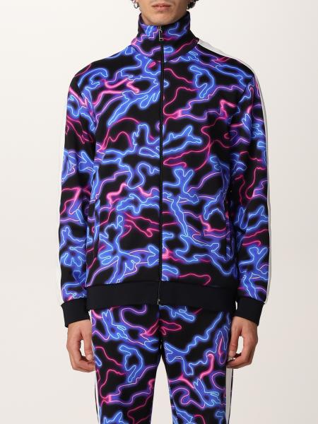 Valentino men's clothing: Valentino zip sweatshirt with all-over Neon Camou print