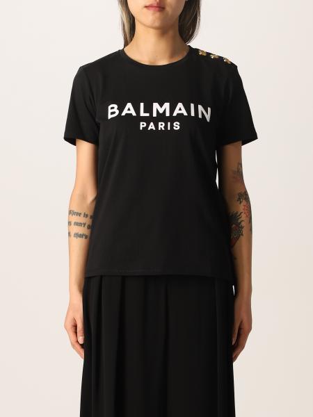 women - Black | Balmain t-shirt XF1EF005BB37 online GIGLIO.COM