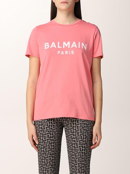 Balmain women: Balmain cotton T-shirt with logo