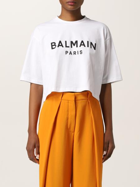 Balmain women: Balmain cotton t-shirt with logo