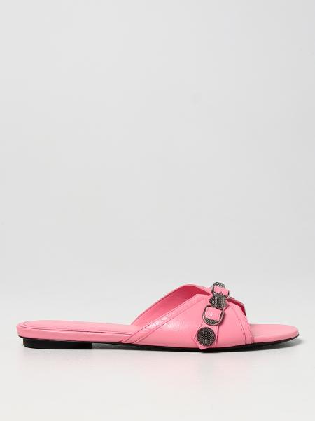 Balenciaga women: Cagole Balenciaga leather sandals