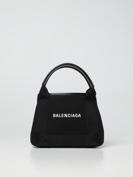 BALENCIAGA: Navy Cabas XS bag in textured leather - Black | Handbag  Balenciaga 390346 2HH3N GIGLIO.COM