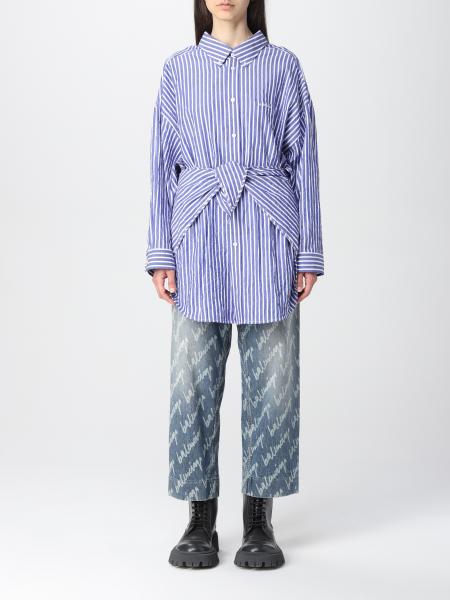 Balenciaga striped cotton poplin shirt