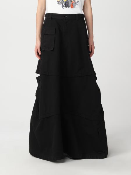 Balenciaga long multi-pocket cotton skirt
