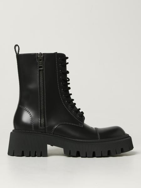Tractor Balenciaga leather combat boots