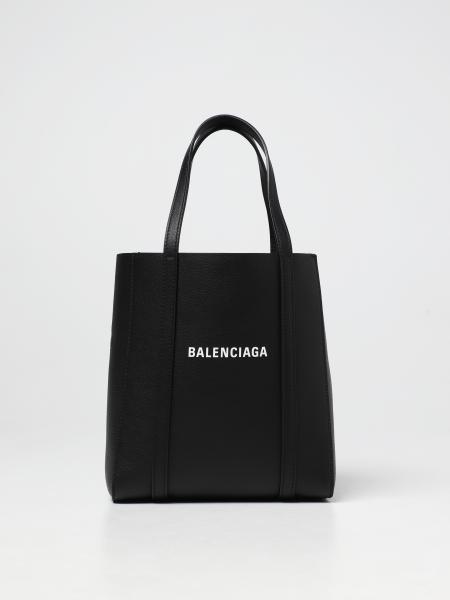 BALENCIAGA: Everyday smooth leather tote bag - Black | Balenciaga shoulder bag 551815D6W2N online