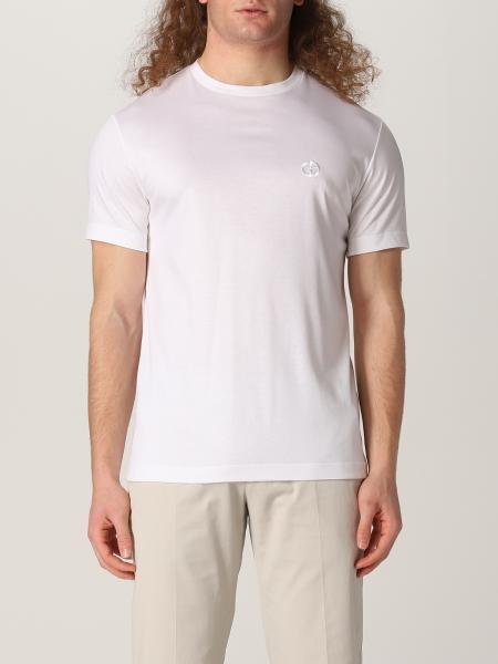 Giorgio Armani uomo: T-shirt Giorgio Armani con logo ricamato