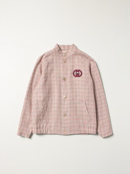 Gucci: Gucci chek linen shirt with logo