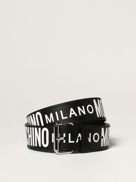 Moschino: Moschino Couture leather belt with logo