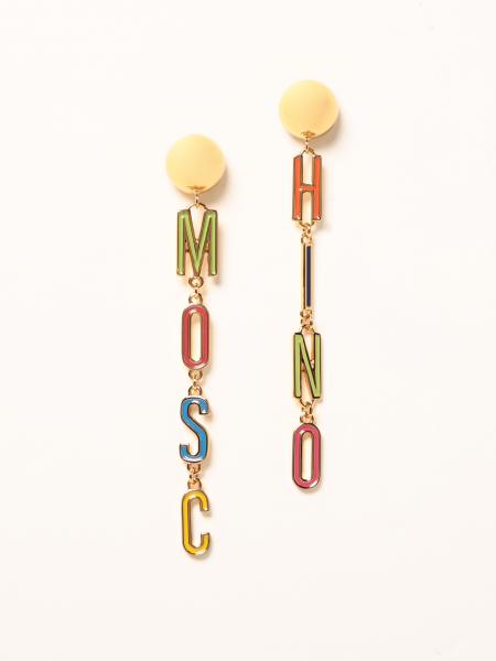 Moschino Couture galvanic lettering earrings