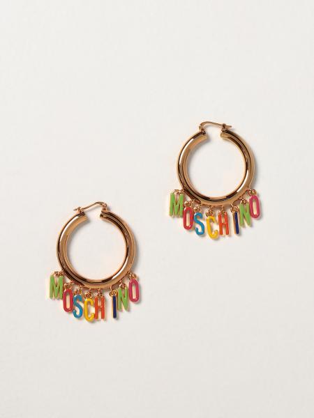 Moschino Couture earrings with multicolor logo