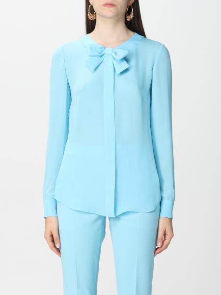 Moschino: Moschino Couture silk shirt with bow