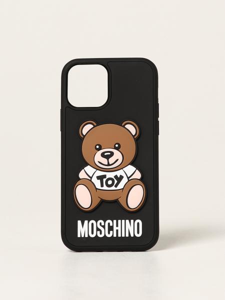 MOSCHINO COUTURE: iPhone 12/12 Pro Teddy cover - Black | Moschino ...