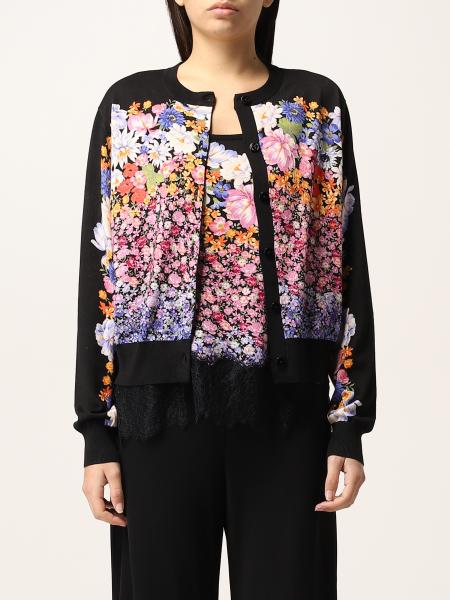 Twinset women: Twinset top + cardigan set with floral pattern
