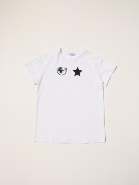 Chiara Ferragni girls' clothing: Chiara Ferragni T-shirt with Eyestar embroidery