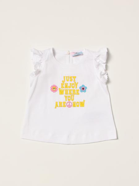 T-shirt Chiara Ferragni con stampa just enjoy where you are now