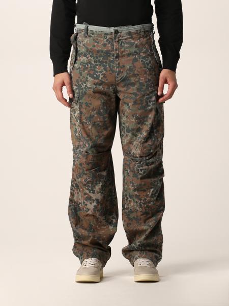 Diesel trousers in camouflage cotton
