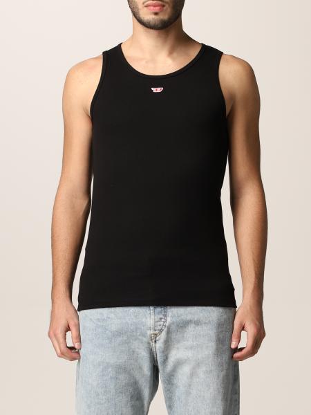 absolutte ubemandede gennemse DIESEL: T-lifty-d tank top with mini logo - Black | Diesel t-shirt  A040880JEAI online on GIGLIO.COM