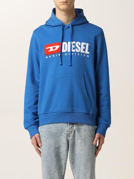 Sweatshirt s-ginn-hood-div Diesel with logo